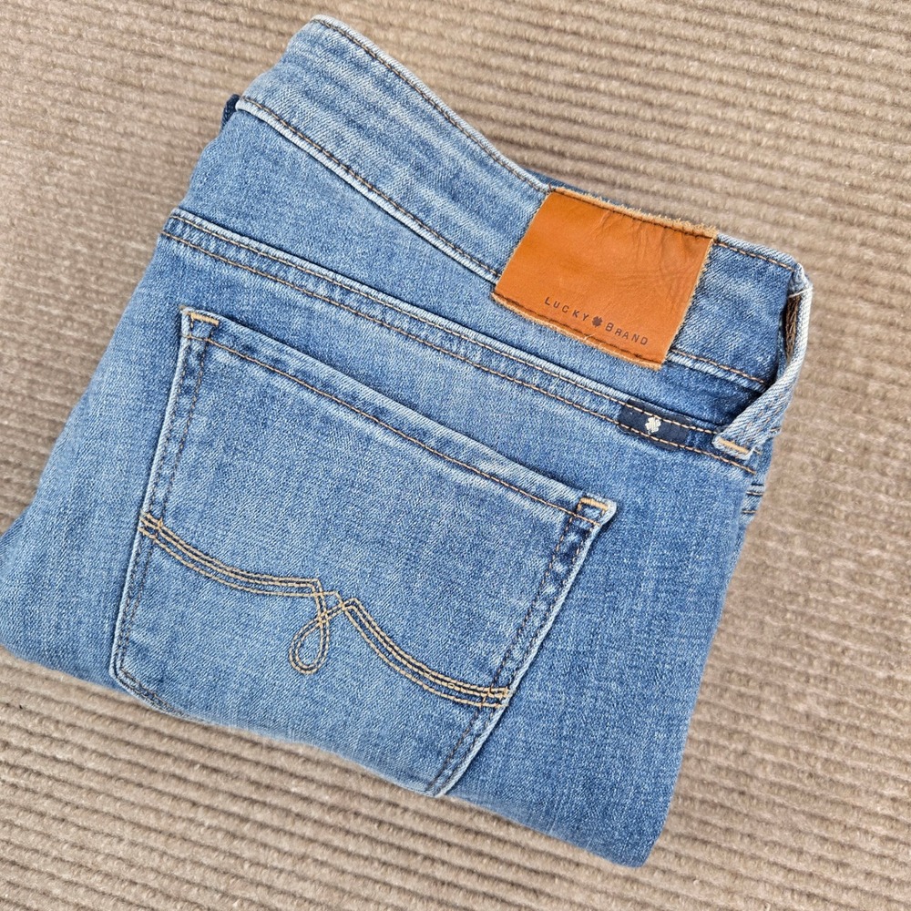 Lucky Brand Womens 10/30 Blue Lolita Mid Rise Capri Jeans